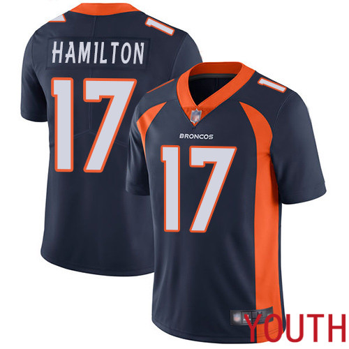 Youth Denver Broncos #17 DaeSean Hamilton Navy Blue Alternate Vapor Untouchable Limited Player Football NFL Jersey->youth nfl jersey->Youth Jersey